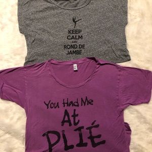 Two Oversized Dance Tops.